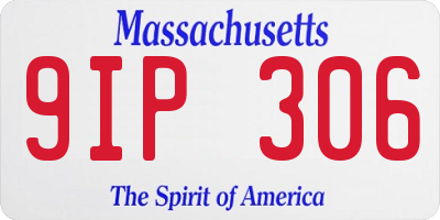 MA license plate 9IP306