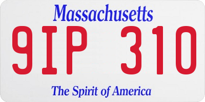 MA license plate 9IP310