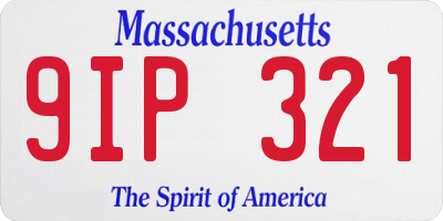 MA license plate 9IP321