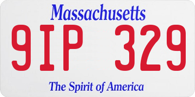 MA license plate 9IP329