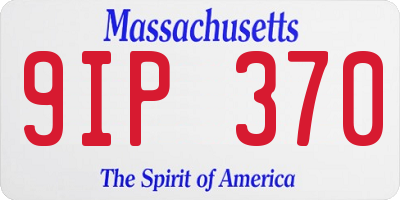 MA license plate 9IP370