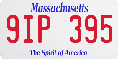 MA license plate 9IP395