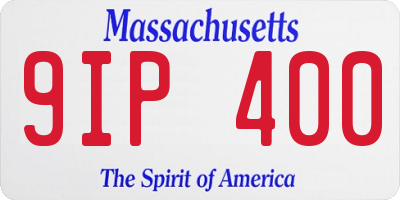 MA license plate 9IP400