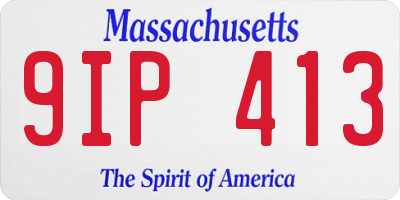 MA license plate 9IP413