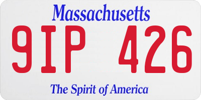 MA license plate 9IP426