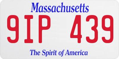 MA license plate 9IP439
