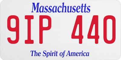 MA license plate 9IP440