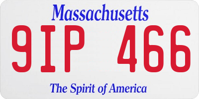 MA license plate 9IP466