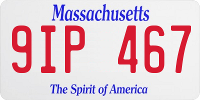 MA license plate 9IP467