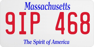 MA license plate 9IP468