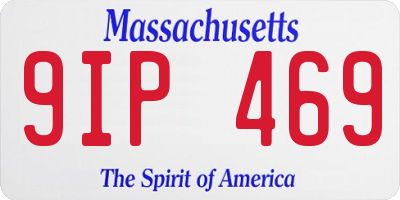 MA license plate 9IP469