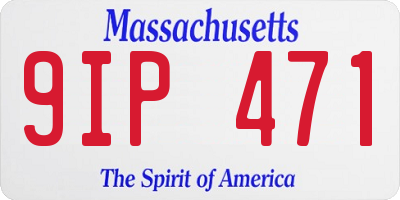 MA license plate 9IP471