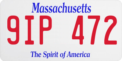MA license plate 9IP472