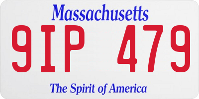 MA license plate 9IP479