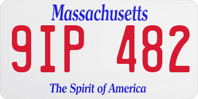 MA license plate 9IP482