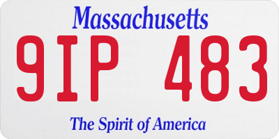 MA license plate 9IP483