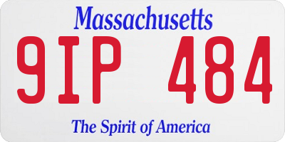 MA license plate 9IP484