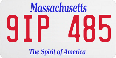 MA license plate 9IP485