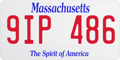 MA license plate 9IP486