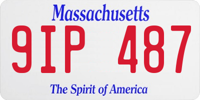 MA license plate 9IP487