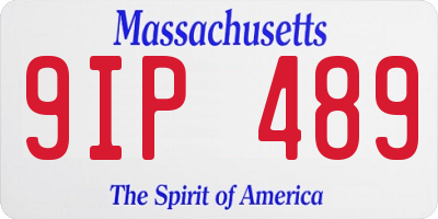 MA license plate 9IP489