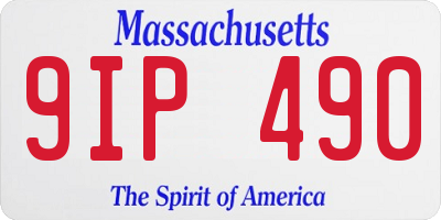 MA license plate 9IP490