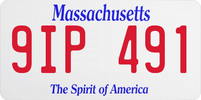 MA license plate 9IP491