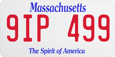 MA license plate 9IP499