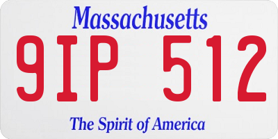 MA license plate 9IP512