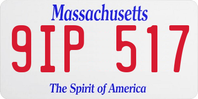 MA license plate 9IP517