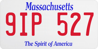 MA license plate 9IP527
