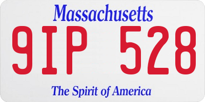 MA license plate 9IP528