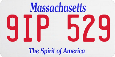 MA license plate 9IP529