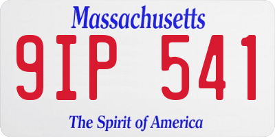 MA license plate 9IP541