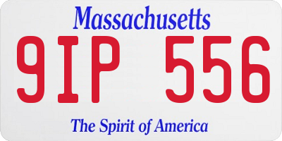 MA license plate 9IP556