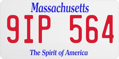 MA license plate 9IP564