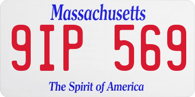 MA license plate 9IP569
