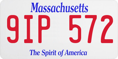 MA license plate 9IP572