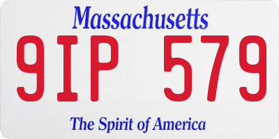 MA license plate 9IP579