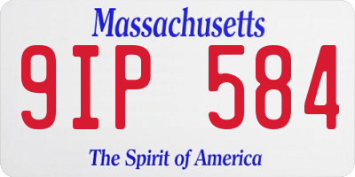 MA license plate 9IP584