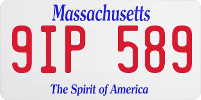 MA license plate 9IP589
