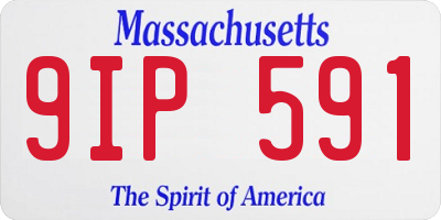 MA license plate 9IP591