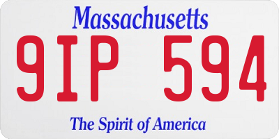 MA license plate 9IP594