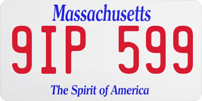 MA license plate 9IP599