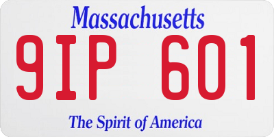 MA license plate 9IP601