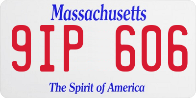 MA license plate 9IP606