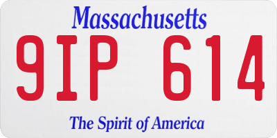 MA license plate 9IP614