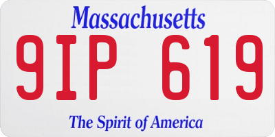 MA license plate 9IP619