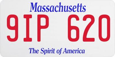 MA license plate 9IP620