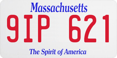 MA license plate 9IP621